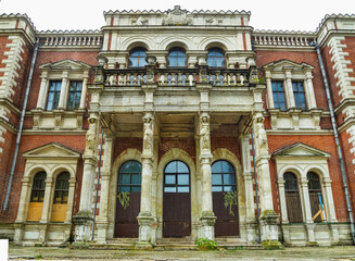 Fototapeta premium Moscow region. Bykovo manor on a rainy autumn day