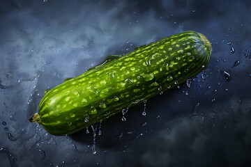 product photo of a cucumber, fresh vegetable