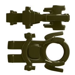 Metal abstract shape, 3d render © neurostructure