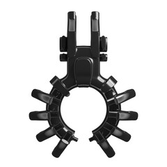 Metal abstract shape, 3d render