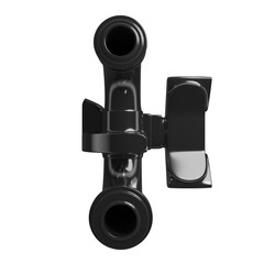 Metal abstract shape, 3d render