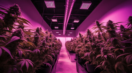 Indoor growing of cannabis plants
