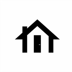 Simple home icon logo design.