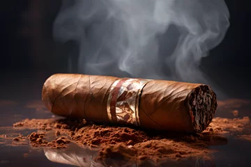 Afwasbaar fotobehang premium cigar, cigar company, tobacco, cigarillo, smoking, product photo © MrJeans