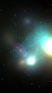 Space Universe With Stars And Galaxies Moving vertical video