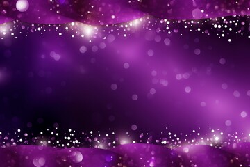 Obraz premium Regal Opulence: Luxury Purple Glitter Wallpaper, Tailored for Mockup Presentation - Snowy Sparkle, Shiny Dust, and Dots Bokeh Frame Extravagance