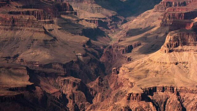 Grand Canyon Colorado River Phantom Ranch Telephoto Time Lapse Pan R Arizona USA