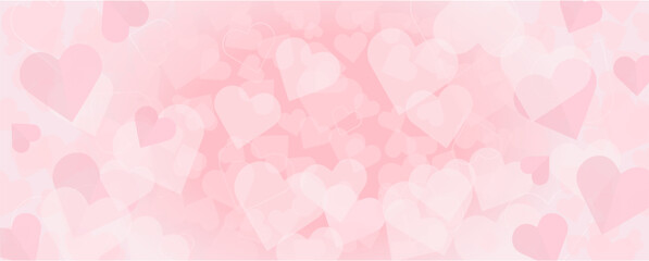 バレンタインに使えるピンクのハートのベクター背景画像 - obrazy, fototapety, plakaty