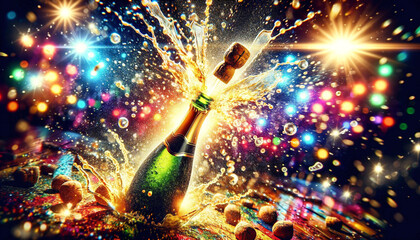 Champagne Explosion - Celebration New Year