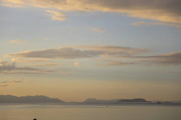 Seaside town of Turgutreis and spectacular sunsets. Bodrum, Turkey.