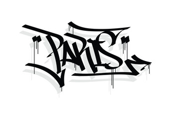 PARIS city graffiti tag style