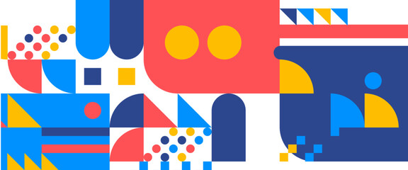 Vector colorful colourful abstract banners with mosaic geometric design Suit for wallpaper, business, corporate, institution, party, festive, seminar, and talks
