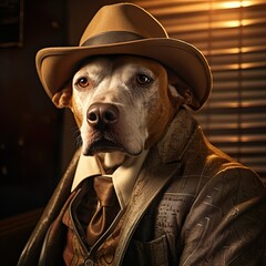 hip hop gangster dog boy - obrazy, fototapety, plakaty