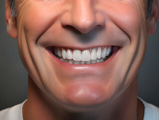 close up of a man's smile