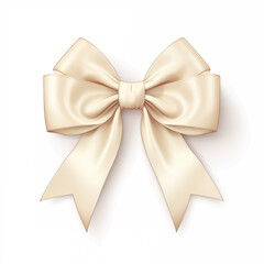 Satin bow isolated on a clear background.