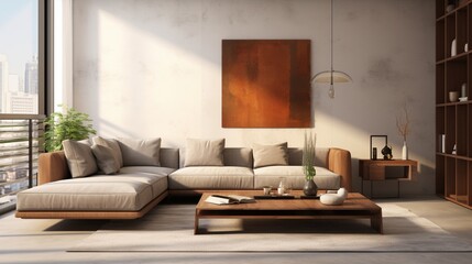 modern living room with soffa