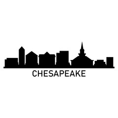 Chesapeake skyline - obrazy, fototapety, plakaty