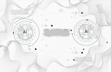 Chatbot OpenAi and line technology network background. Smart AI or Artificial Intelligence vector illustration using Chatbot.Digital technology and Abstract background concept.