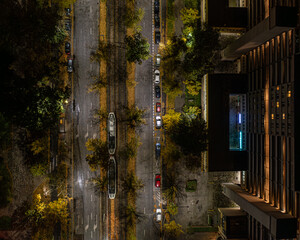 Zdjecie ulicy z gory na dol we Wroclawiu © sopthedrone