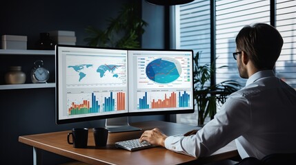 Data CRM business analysis customer report computer technology dashboard system analyst. Business CRM digital data hr chart ai overview platform performance intelligence screen strategy database kpi