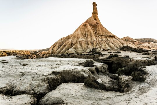 Semi-desert, Bardenas Reales Natural Park, Biosphere Reserve, Navarre, Spain, Europe