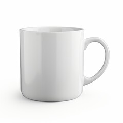White mug cup mockup for your design isolated on white background with clipping path