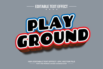 Playground 3D editable text effect template