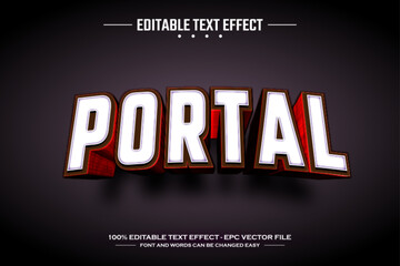 Portal 3D editable text effect template