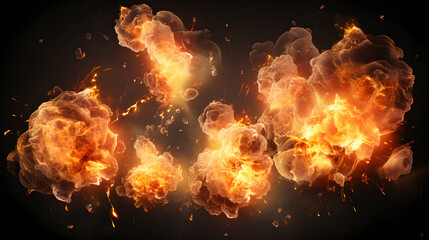 Big explosion effects, realistic explosions boom, realistic fire explosion  background