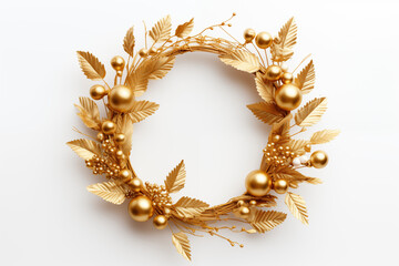 golden christmas wreath