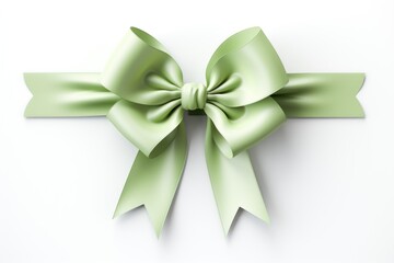 A minimalist representation of a Green sheen ribbon. Generative AI.