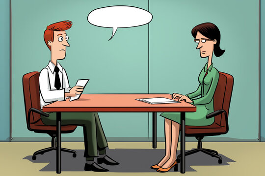 Comic Insights: Interviews and Office Chatter Illustration