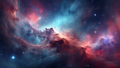 Space Nebula Background, Wallpaper of deep space, the universe - obrazy, fototapety, plakaty