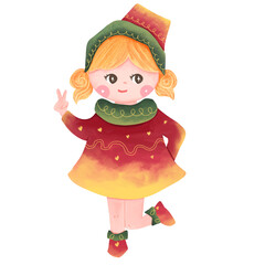 The girl with Christmas Day