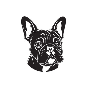 French Bulldog in cartoon, doodle style. Isolated 2d vector illustration in logo, icon, sketch style, Eps 10. AI Generative