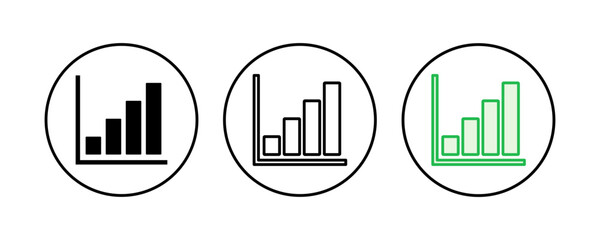 Growing graph Icon set. Chart icon. diagram icon