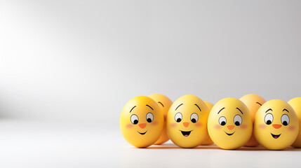 smiley face made of eggs easter egg