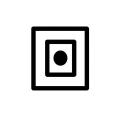 square circle icon vector simple illustration 