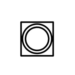 circle in square icon vector simple illustration 