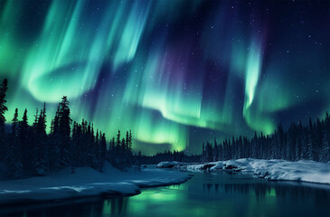 Aurora Borealis : the Northern Lights in their glory