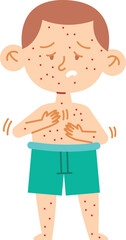 kawasaki disease illustration of a sick kid