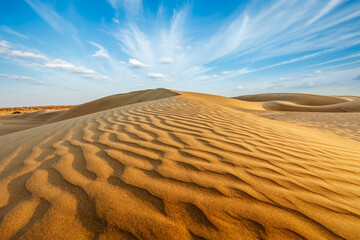 Dunes of Thar Desert. Sam Sand dunes, Rajasthan, India