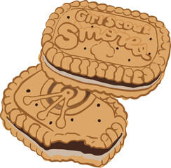 Girl Scout Cookies - Vector Art