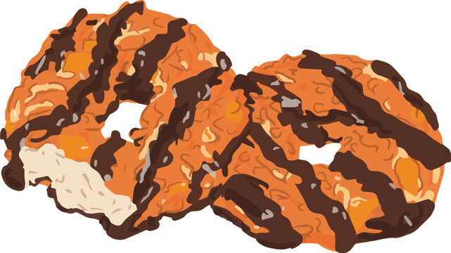 Girl Scout Cookies - Vector Art
