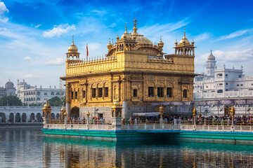 Sikh gurdwara Golden Temple (Harmandir Sahib). Holy place of Sikihism. Amritsar, Punjab, India - 689424324