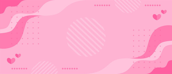 pink abstract liquid wave background. with geometric shape and love for valentine theme design