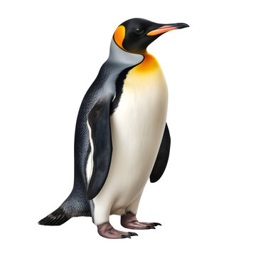penguin  isolated on transparent background Generative AI