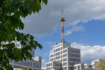 exterior of the tallest skyscraper in the soviet union era 