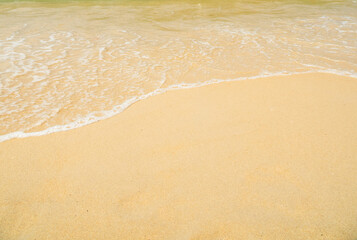 Beautiful Landscape summer panorama front viewpoint tropical sea beach white sand clean and blue sky background calm Nature ocean Beautiful  wave water travel at Sai Kaew Beach East thailand Chonburi