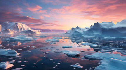 Twilight Serenity in the Iceberg Labyrinth